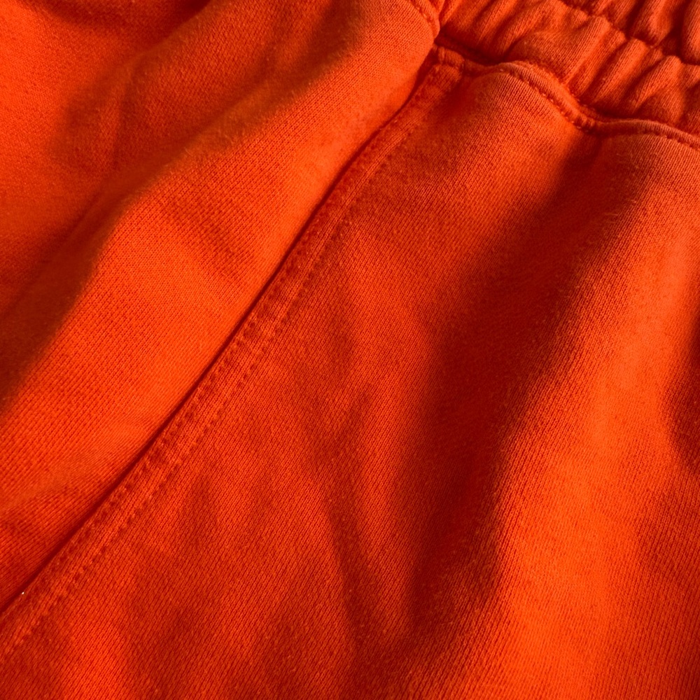 Free People Movement Heatwave Orange Half Way Terry Cloth Cotton Short Size L - Picture 8 of 10